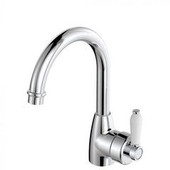 Fienza Eleanor Basin Mixer - Ceramic White Handle