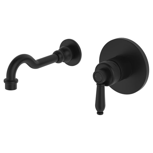 Eleanor Wall Basin/Bath Mixer Set, Matte Black / Matte Black