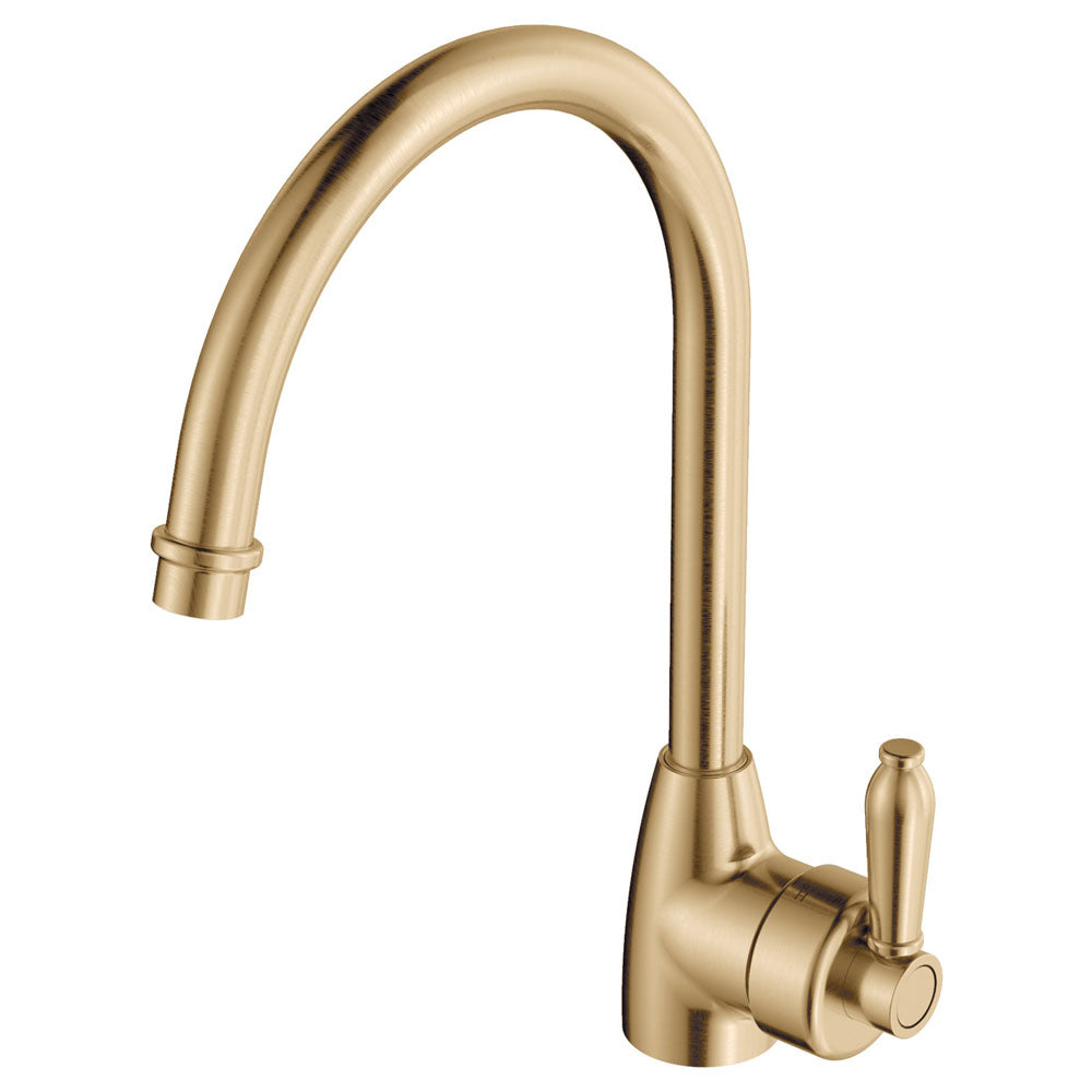 Eleanor Gooseneck Sink Mixer, Urban Brass / Urban Brass