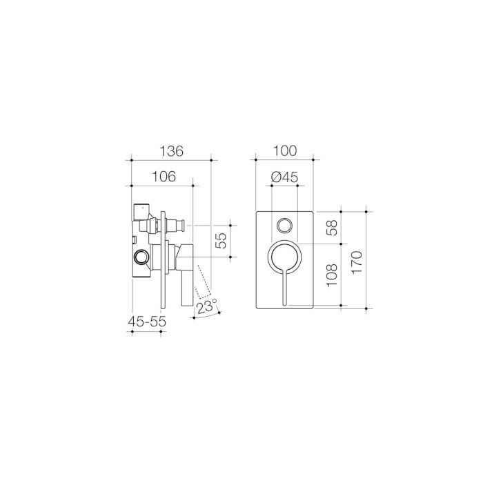 Dorf Enigma Shower Mixer w/ Divertor Chrome