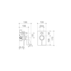 Dorf Enigma Shower Mixer w/ Divertor Chrome