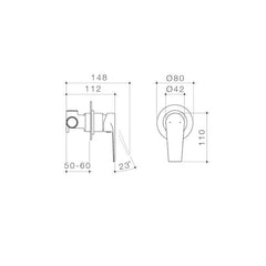 Caroma Vivas Bath Shower Mixer
