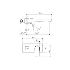 Caroma Morgana Wall Combination Mixer