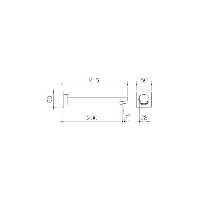 Caroma Quatro Wall Basin Outlet