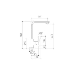 Caroma Quatro Solid Sink Mixer