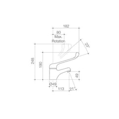 Caroma Acqua Care Disabled Basin Mixer