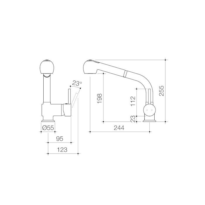 Caroma Cardinal Retractable Dual Spray Sink Mixer Lead Free
