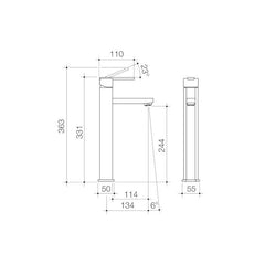 Caroma Saracom Tower Basin Mixer