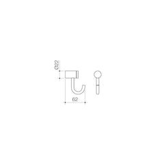 Caroma Titan Stainless Steel Robe Hook
