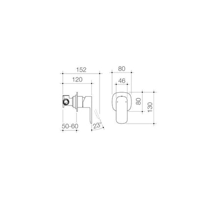 Caroma Contura Bath Shower Mixer Chrome