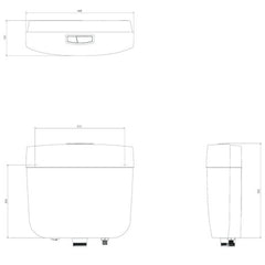 Slimline Pull Cord Single Flush Cistern