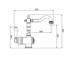 Abey Armando Vicario Provincial Single lever basin mixer - Chrome