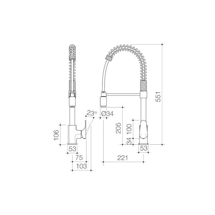 Dorf Viiridian Pull Down Sink Mixer