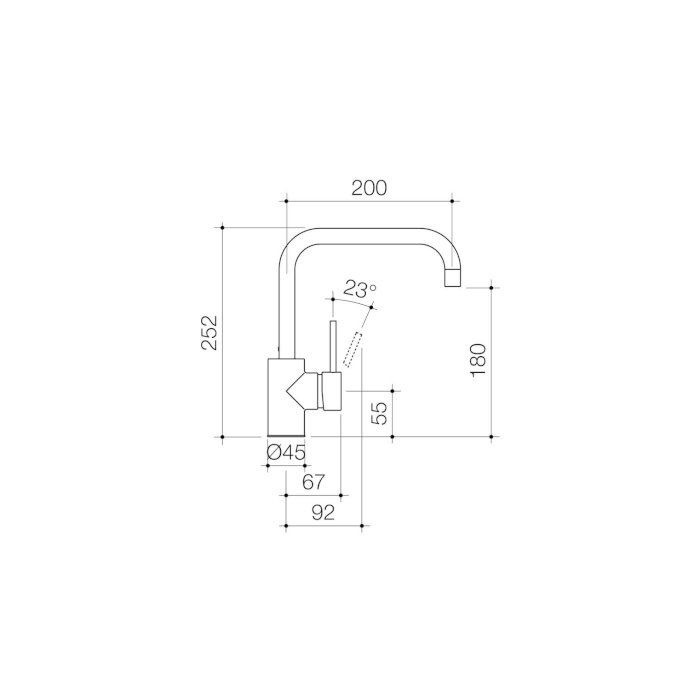 Caroma Pin Lever Squareline Sink Mixer