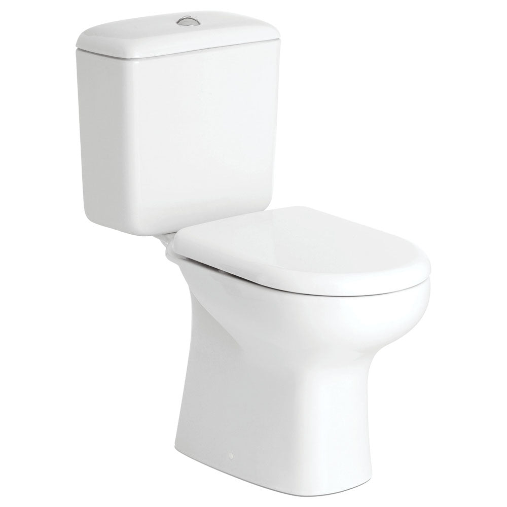 Fienza RAK Liwa White Close-Coupled Toilet Suite, S-Trap 140