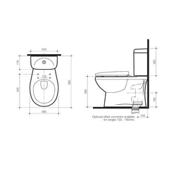 Caroma Tempo Connector Toilet Suite S-Trap