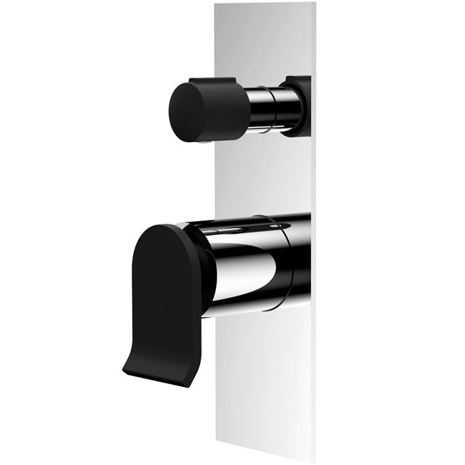 Lincoln Wall Diverter Mixer, Mixed Finish