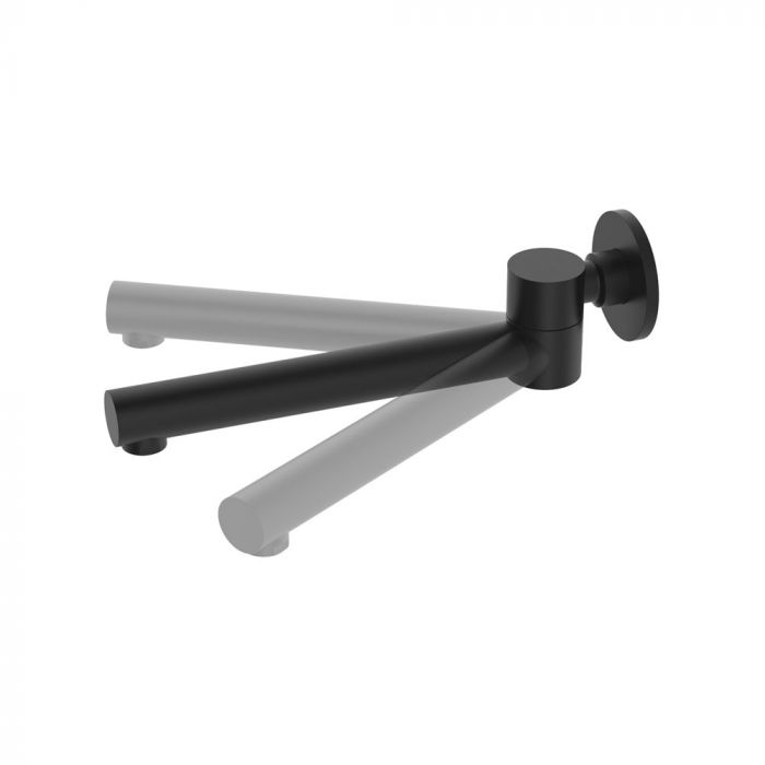 Fienza Hustle Swivel Bath Outlet - Matte Black