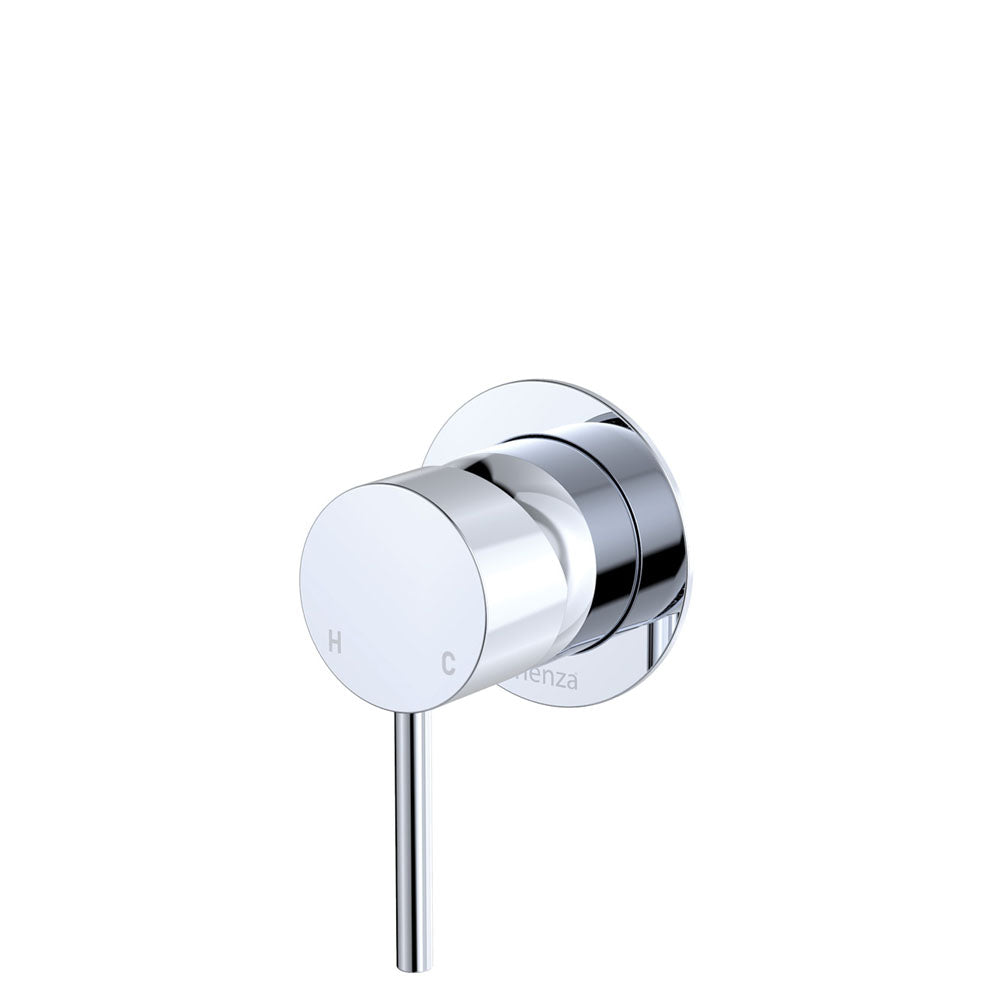 Kaya Wall Mixer, Small Round Plate, Chrome