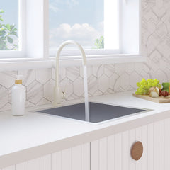 Kaya Ambience Sink Mixer, Gloss Warm White