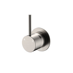 Kaya Up Wall Mixer, Small Round Plate, Brushed Nickel