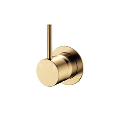 Kaya Up Wall Mixer, Small Round Plate, Urban Brass