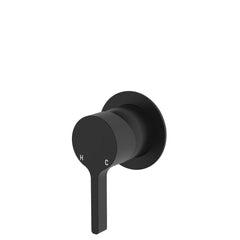 Sansa Wall Mixer, Small Round Plate, Matte Black