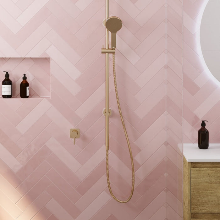 Sansa Wall Mixer, Square Plate, Urban Brass