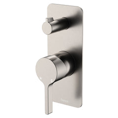 Sansa Wall Diverter Mixer, Rectangular Plate, Brushed Nickel