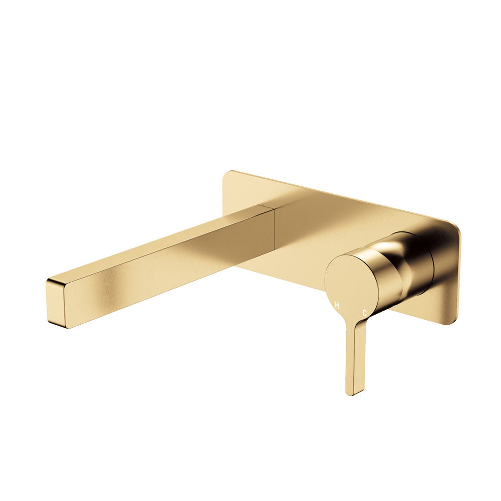 Sansa Wall Basin Mixer Set, Urban Brass