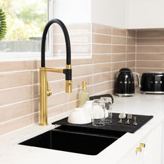 Sansa Pull Down Sink Mixer, Urban Brass