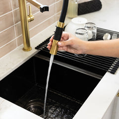 Sansa Pull Down Sink Mixer, Urban Brass