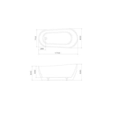 Caroma Blanc 1700 Freestanding Bath