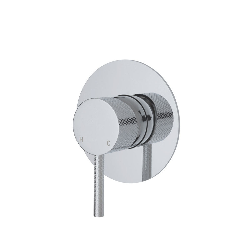 Axle Wall Mixer, Chrome, Large Round Plate