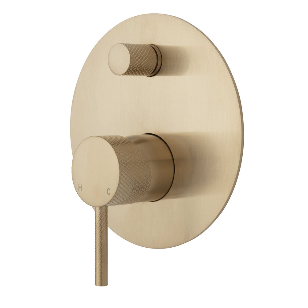 Axle Wall Diverter Mixer, Urban Brass, Large Round Plate