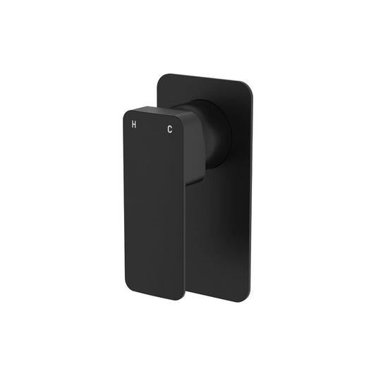 Tono Wall Mixer, Rectangular Plate, Matte Black