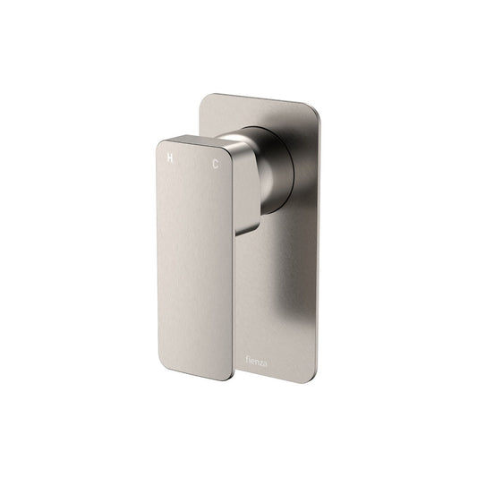 Tono Wall Mixer, Rectangular Plate, Brushed Nickel