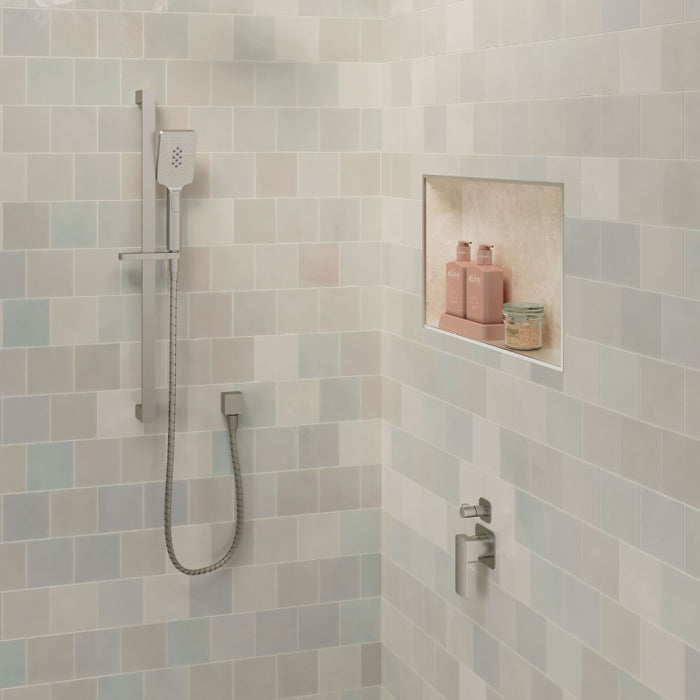 Tono Wall Diverter Mixer, Square Plates, Brushed Nickel