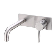 Dolce Angled Wall Basin Mixer - Brushed Nickel