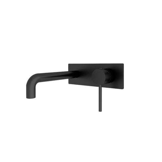 Dolce Angled Wall Basin Mixer - Matte Black