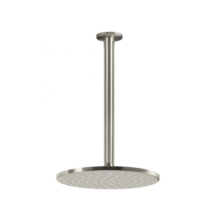 Meir Round 300mm Ceiling Arm and 250mm Rose Brushed Nickel