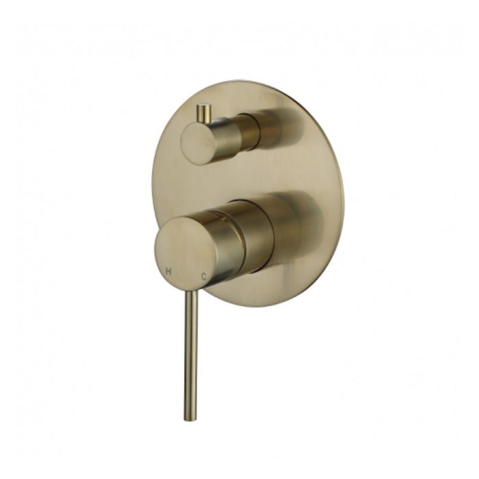 Modern National Star Mini Shower Bath Mixer W/ Divertor Brushed Bronze