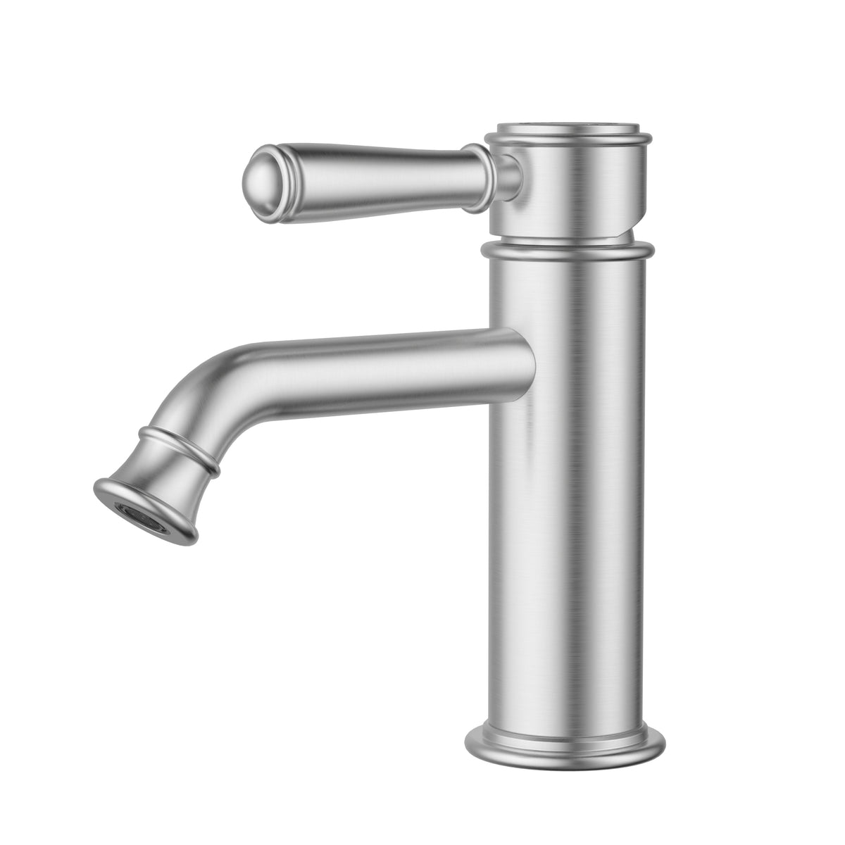 ACL Clasico Basin Mixer with Ceramic Handle - Brushed Nickel