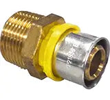 Bushpex Crimp Gas No.3 Straight Connector 40mm X 25mm Male
