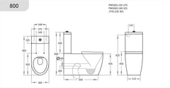 Calia Disable Rimless Toilet Suite Dual Flush