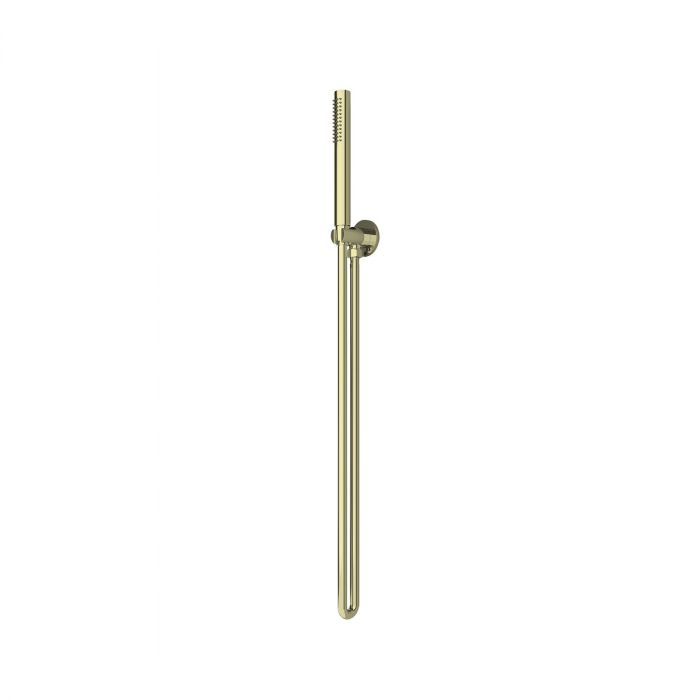 Nero Round Cylinder Shower on Bracket - Brushed Gold