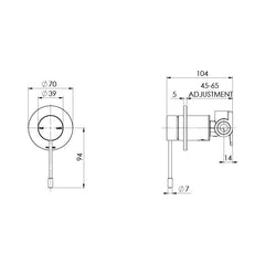 Phoenix Vivid Slimline 316 SS Shower Mixer