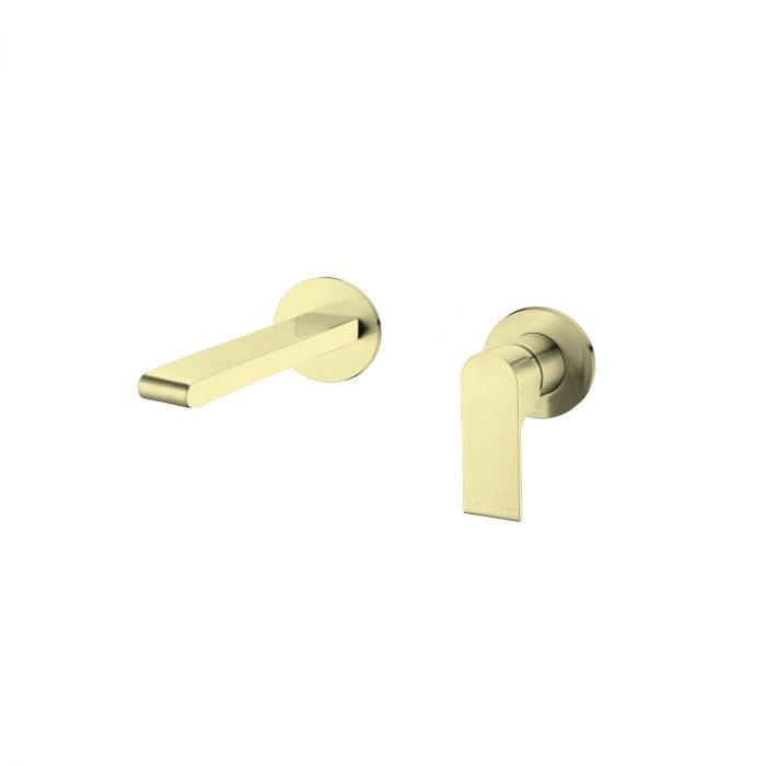 Bianca Wall (Sep Plate) Basin Mixer 187mm Spout Chrome, Matte Black, Gun Metal Grey, Brushed Nickel, Brushed Gold