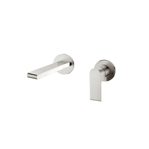 Bianca Wall (Sep Plate) Basin Mixer 187mm Spout Chrome, Matte Black, Gun Metal Grey, Brushed Nickel, Brushed Gold