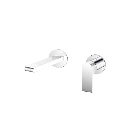 Bianca Wall (Sep Plate) Basin Mixer 187mm Spout Chrome, Matte Black, Gun Metal Grey, Brushed Nickel, Brushed Gold